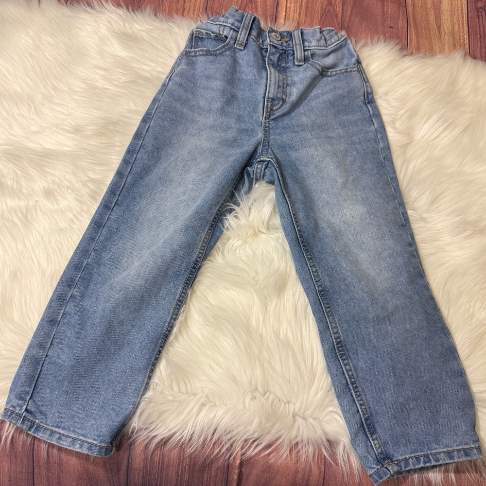 Old Navy High-Rise Slouchy Straight Light Wash Jeans - Girls Size 6